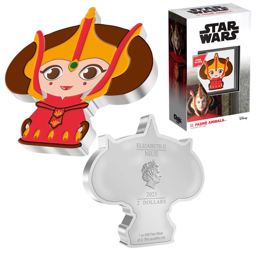2022 – Niue – 2 Dollars - Star Wars – Padmé Amidala – Chibi Series
