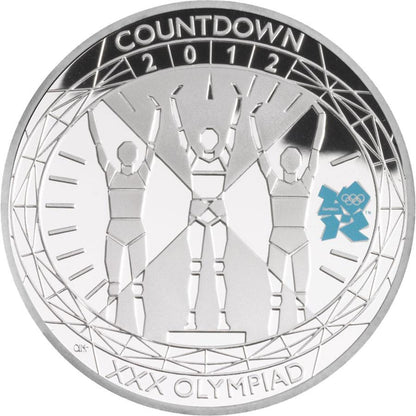 2009 – 2011 United Kingdom – 5 Pounds (Each) -  London 2012 Olympic Countdown – Complete 4-Coin Silver Proof £5 Set