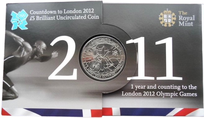 2011 United Kingdom - £5 - Countdown to London 2012 Olympics - Cycling