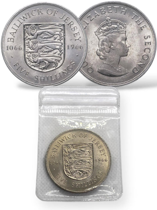 1966 Jersey – 5 Shillings - 900th Anniversary of the Battle of Hastings