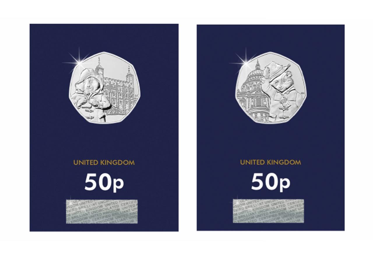 2019 United Kingdom – 50 Pence (2-Coin Set) - Paddington Bear London Landmarks (Certified BU – Westminster Pack)