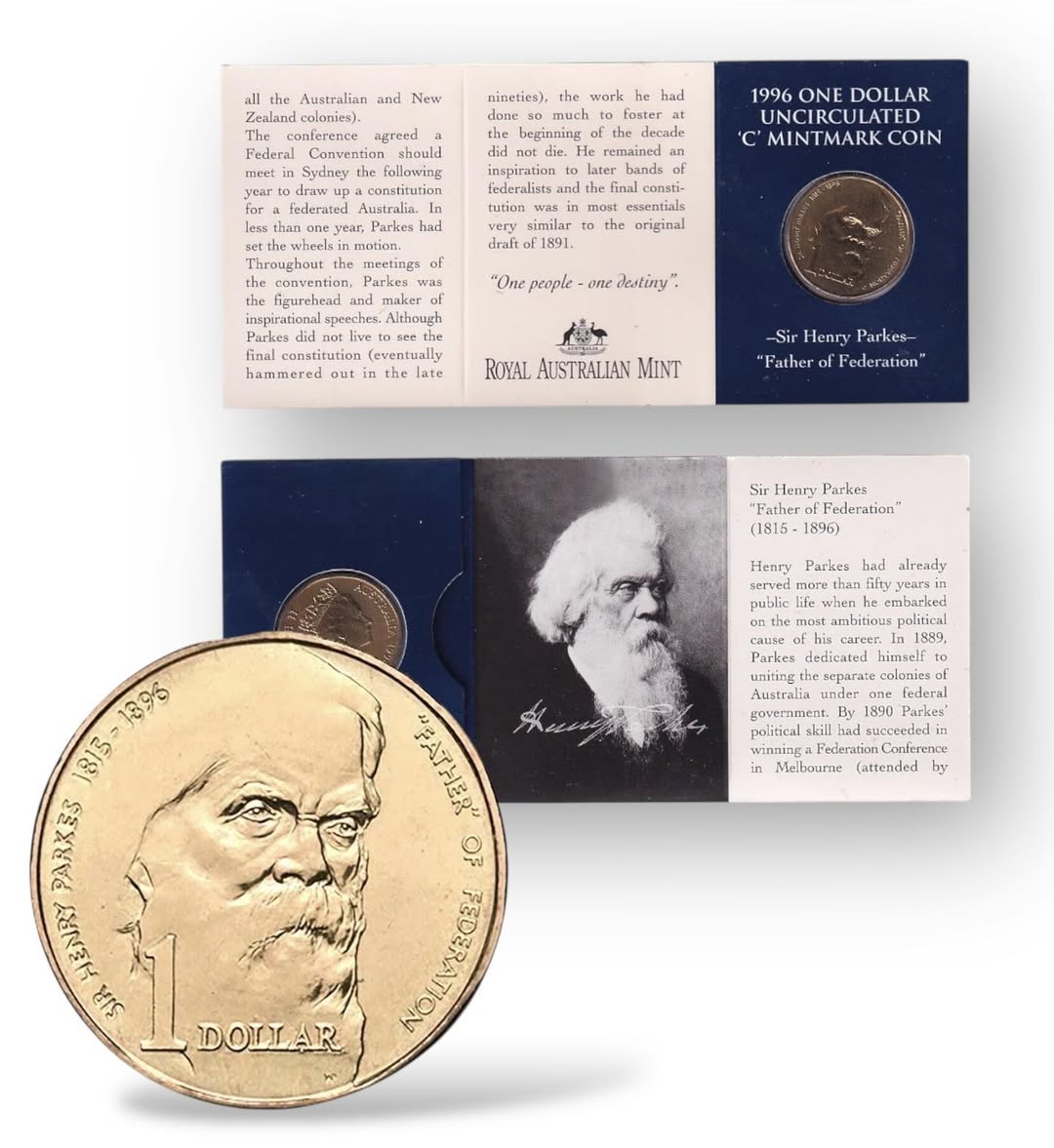 1996 Australia – 1 Dollar - Sir Henry Parkes – Father of Federation