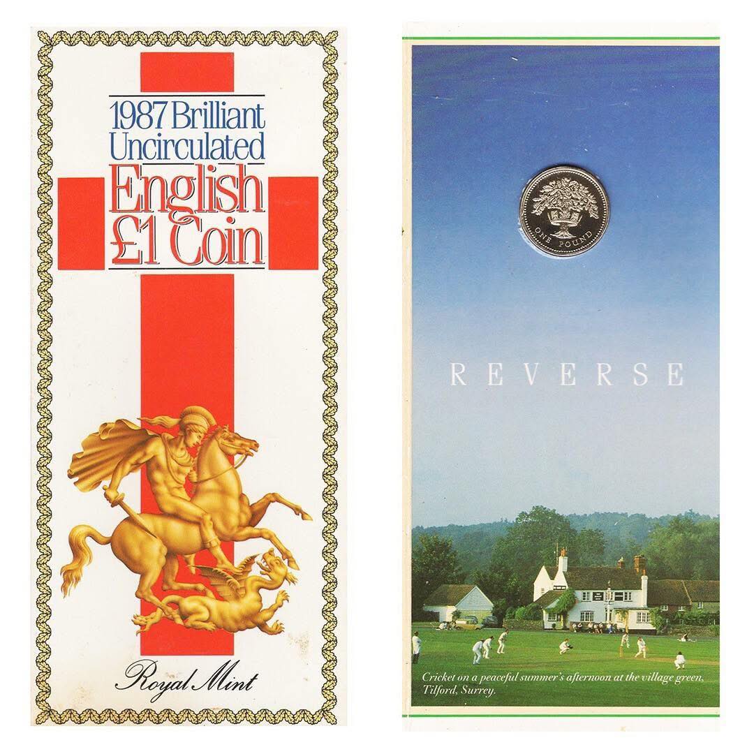1987 United Kingdom - £1 - Brilliant Uncirculated English £1 Coin