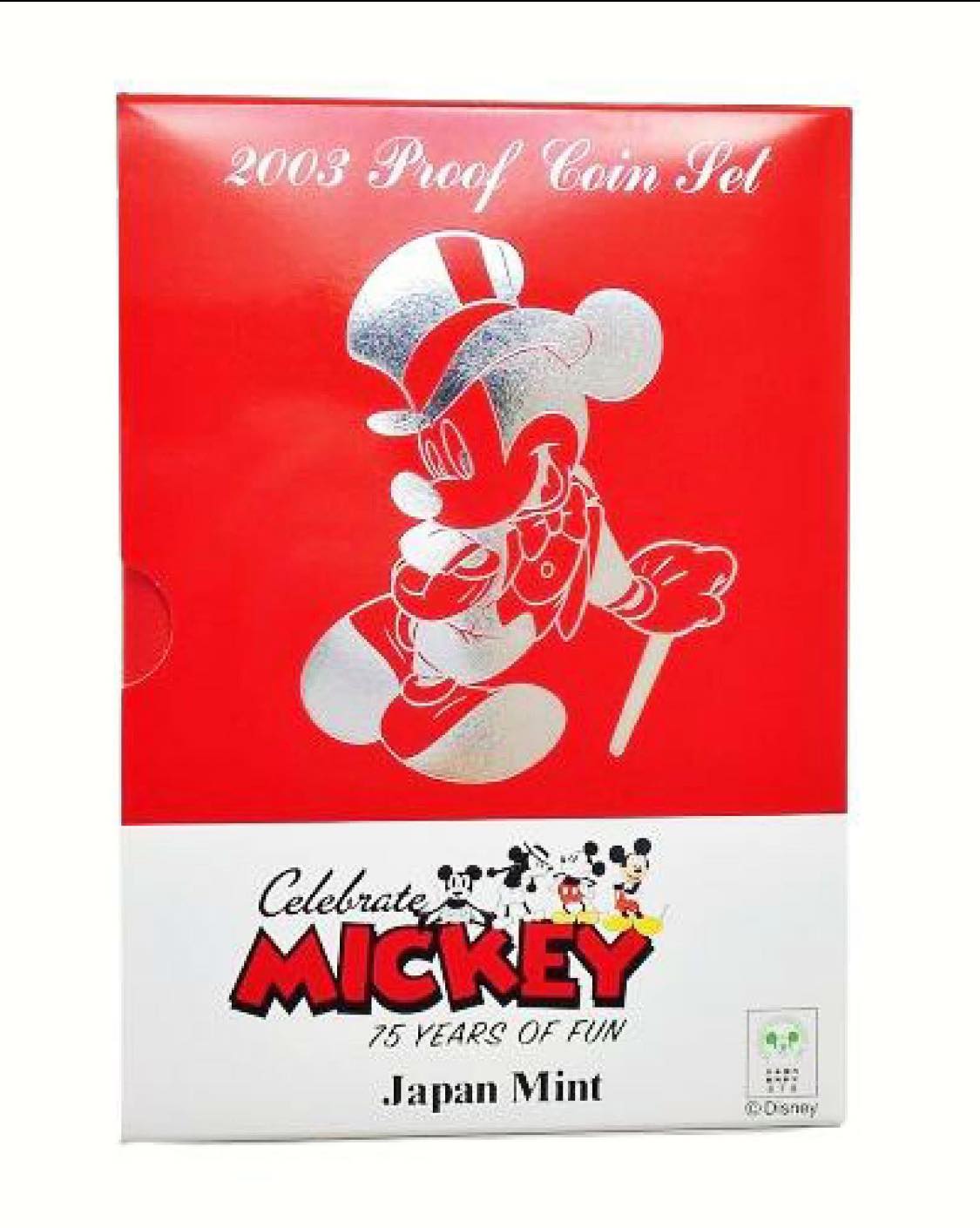 Japan – 1 Yen to 500 Yen (6 Coins) - Disney Mickey Mouse Proof Coin Set with Silver Medal