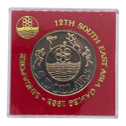 1983 Singapore – 5 Dollars - 12th South East Asia Games Singapore Coin