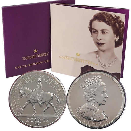 2002 United Kingdom - 1 Crown - Queen Elizabeth II Golden Jubilee Crown