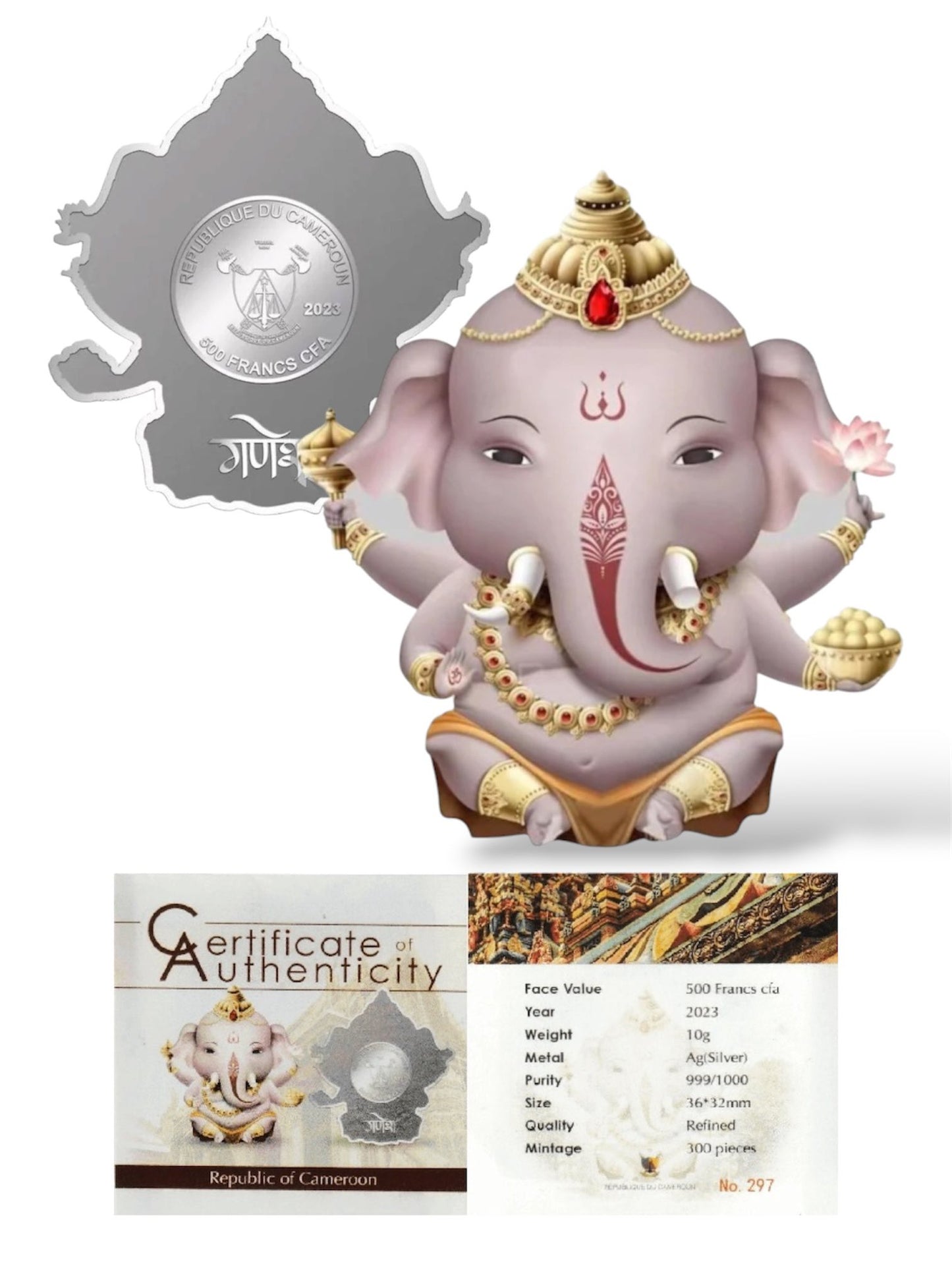 2023 Cameroon – 500 Francs CFA - Lord Ganesha – Hindu God Series