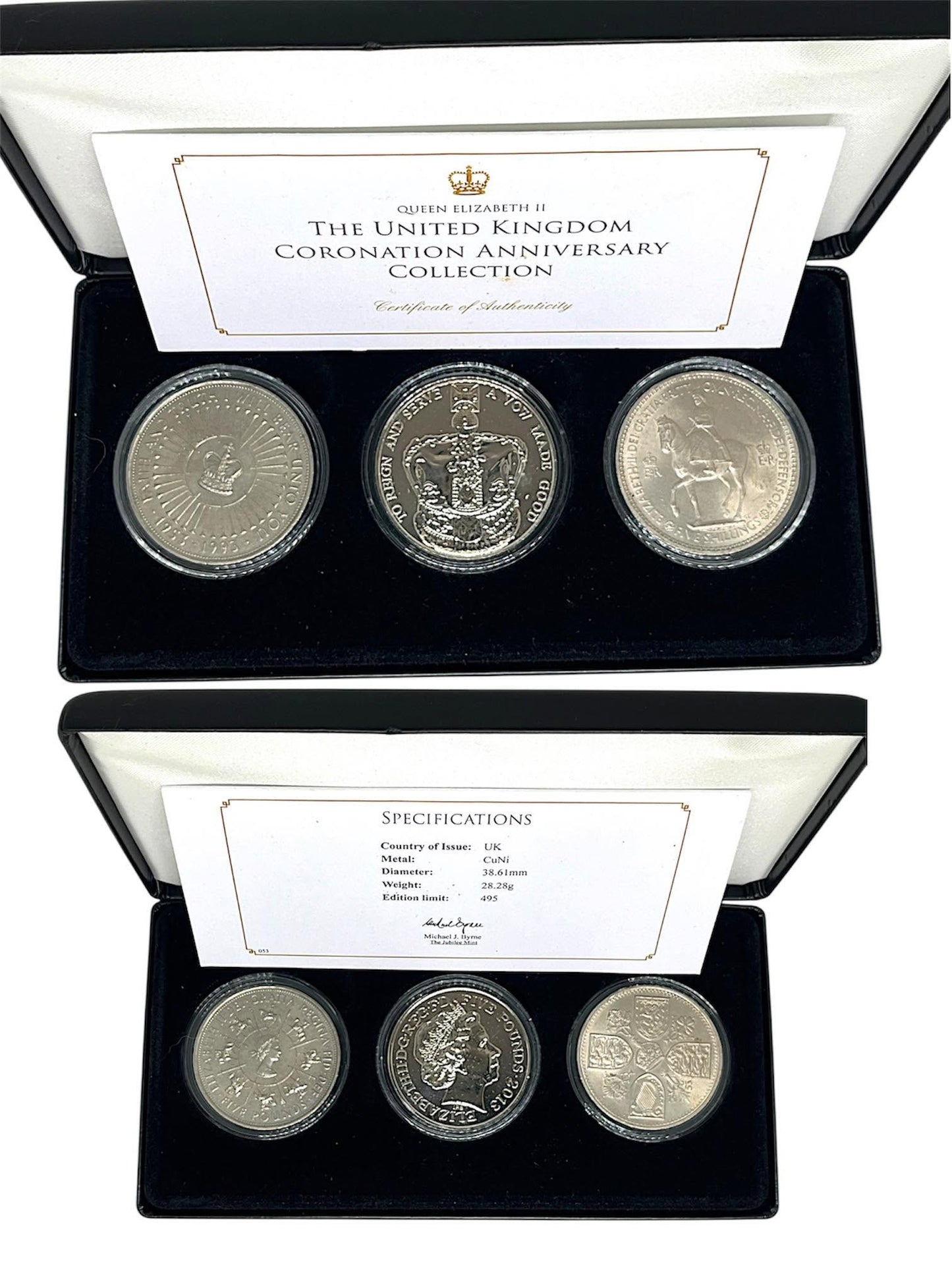 2013 United Kingdom - 3 Coin Set - Queen Elizabeth II Coronation Anniversary Collection