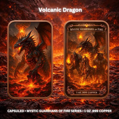 Mystic Guardians of Fire  – Set of 4 Copper Art Bars