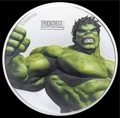 2021 Niue – 2 Dollars - 1 Oz Marvel Classic Superheroes – Hulk