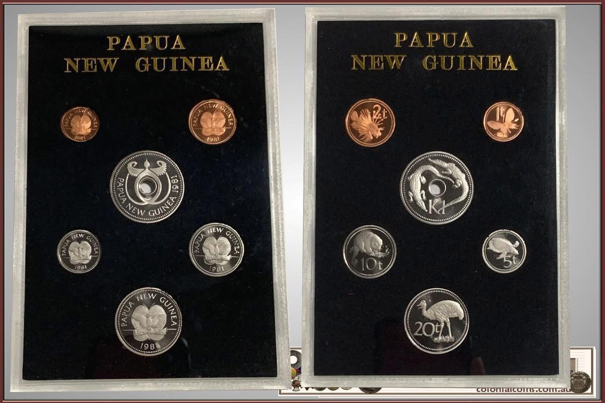 1981 Papua New Guinea - Proof Coinage Set