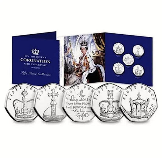 2018 Isle of Man – 50 Pence - Coronation BU Set