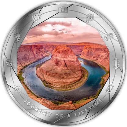2025 Cameroon - HORSESHOE BEND Colorado Silver Colored Coin in Original Mint Pack image 0