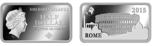 2015 Solomon Islands – ½ Dollar - Colosseum (Rome) – Famous Landmarks of the World