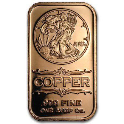 United States – 1 AVDP oz - Walking Liberty Copper Bar
