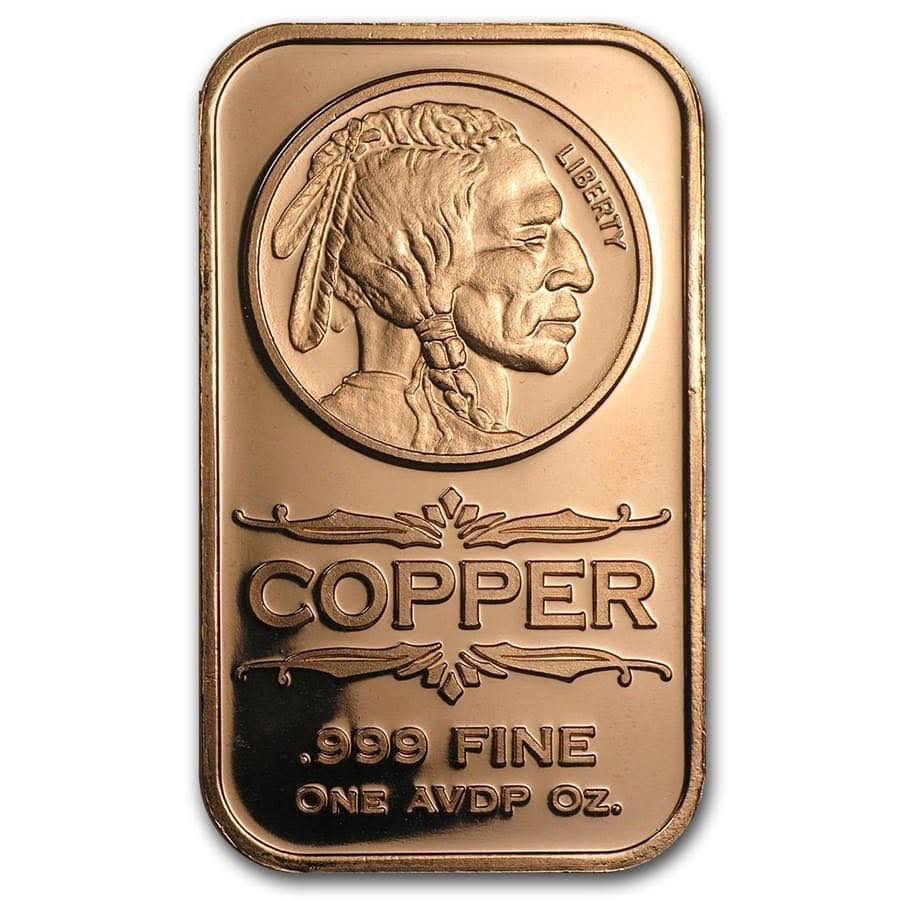 United States – 1 AVDP oz - Indian Head Copper Bar