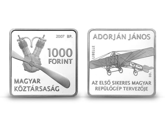 2007 Hungary – 1000 Forint - LIBELLE – First Hungarian Aircraft – by Adorján János