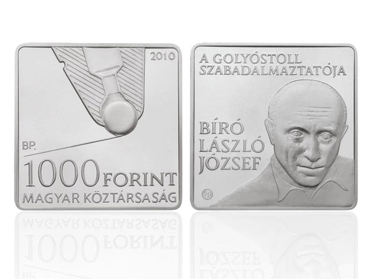 2010 Hungary – 1000 Forint - Inventor of Ballpoint Pen – László Bíró Commemorative