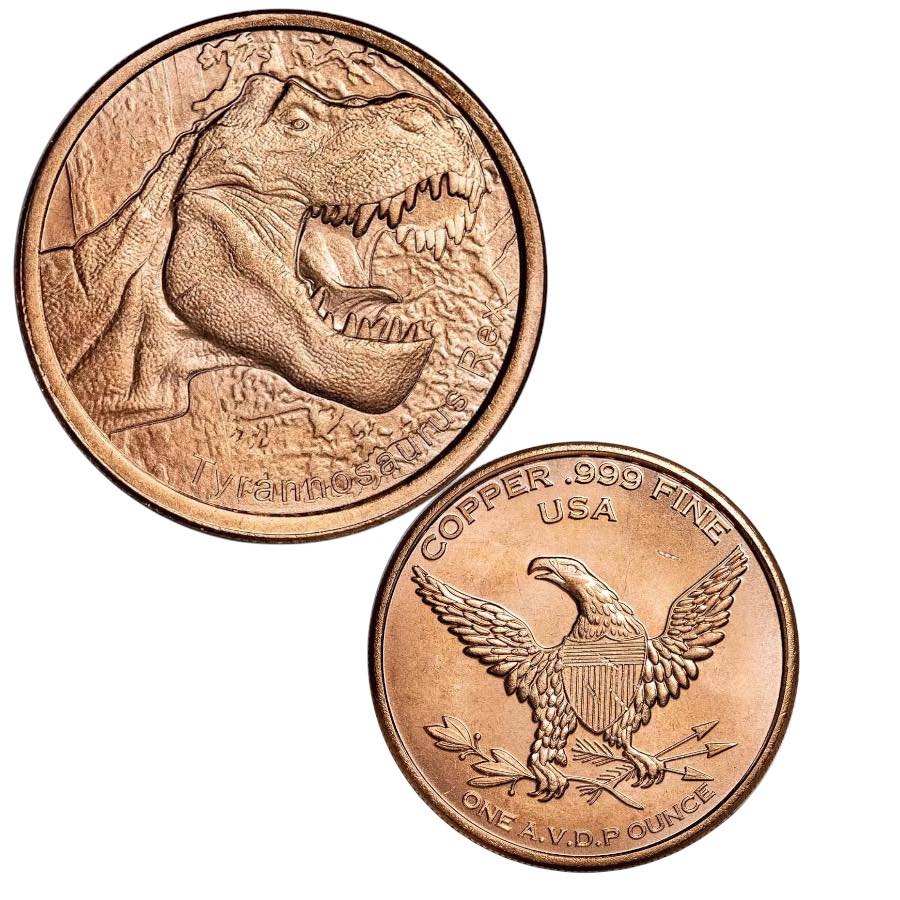 USA – 1 AVDP Oz - Tyrannosaurus Rex Copper Round