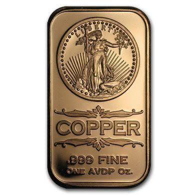 United States – 1 AVDP oz Saint-Gaudens Copper Bar