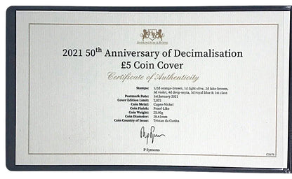 2021 United Kingdom – £5 - 50 Years of Decimalisation Coin Cover