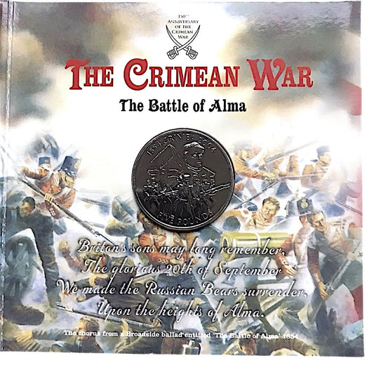 2004 - £5 x 3 Coins + Mini Medal - Jersey, Guernsey & Alderney – Crimean War 3-Coin Set