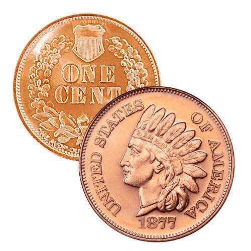 USA – 1 AVDP oz - Indian Chief Copper Round