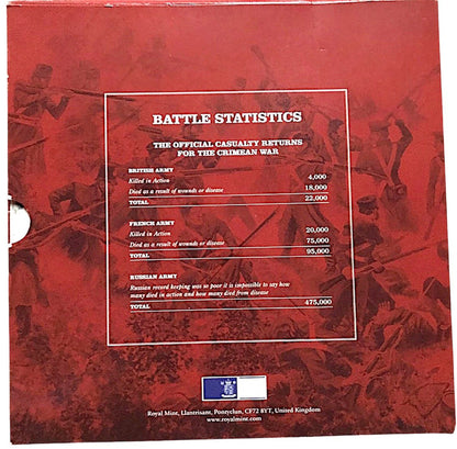 2004 - £5 x 3 Coins + Mini Medal - Jersey, Guernsey & Alderney – Crimean War 3-Coin Set