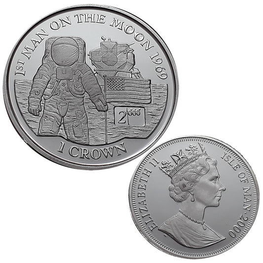 2000 Isle of Man – 1 Crown - 1st Man on the Moon – Millennium Crown