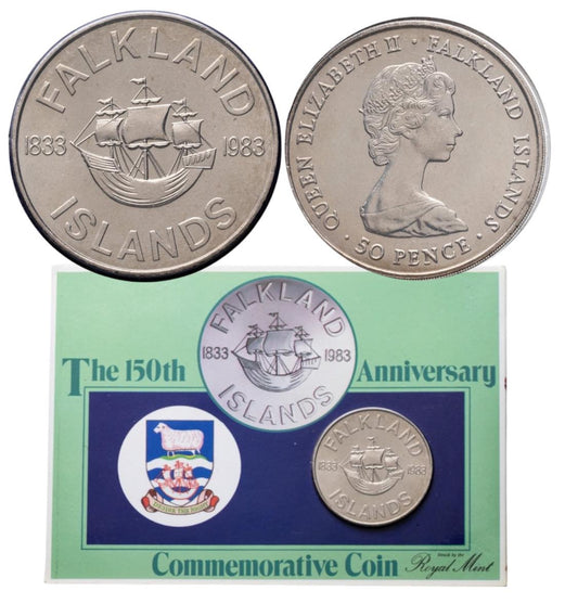 1982 Falkland Islands – 50 Pence - The 150th Anniversary of Continuous British of Settlement
