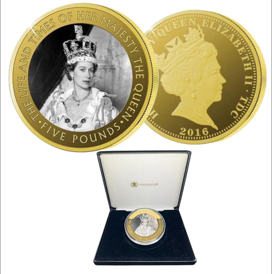 2016 Tristan da Cunha - 5 Pounds - The Life & Times of Her Majesty the Queen