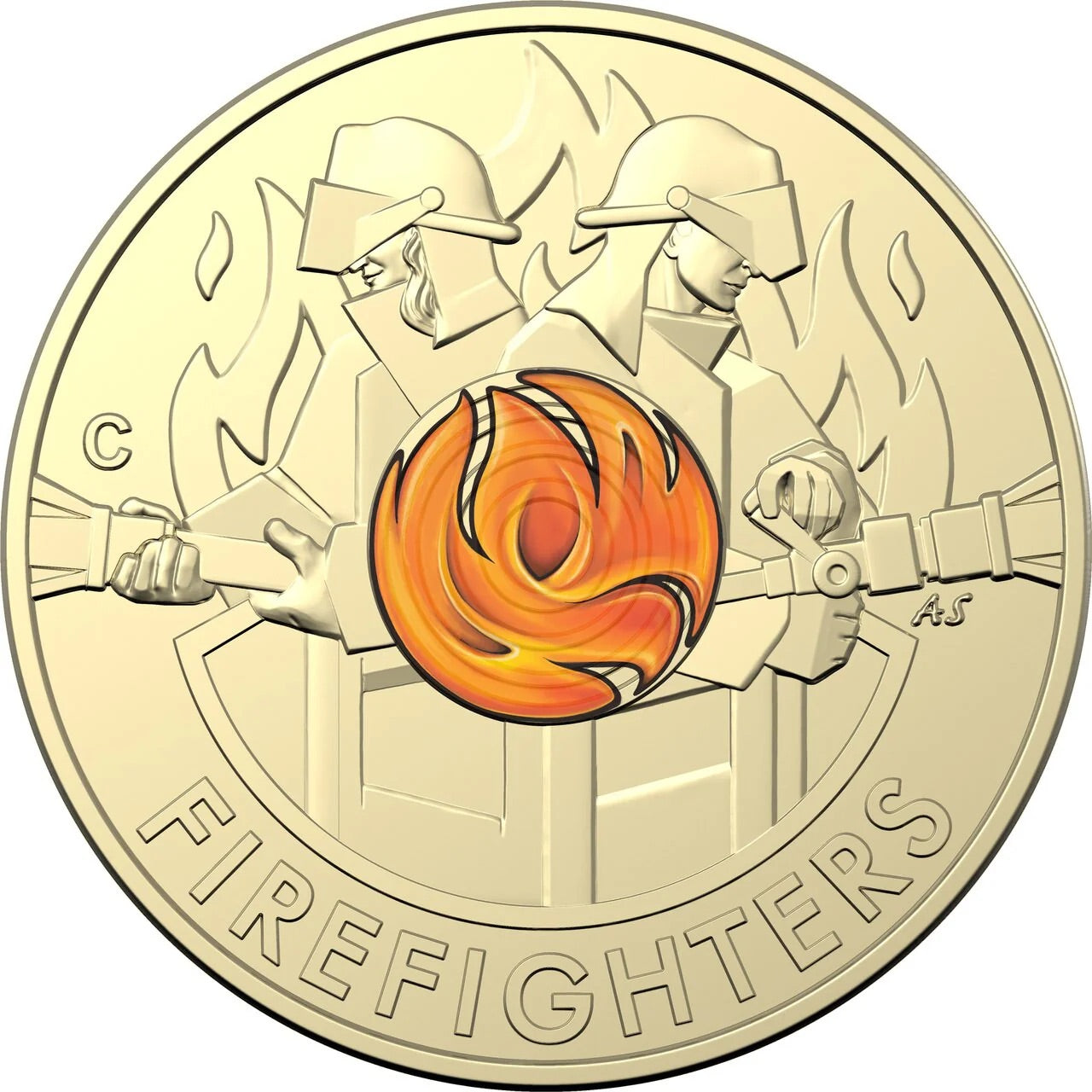 2020 - BRAVE Australia's Firefighters Colored Commemorative Coin in Original Royal Australian Mint Pack image 2