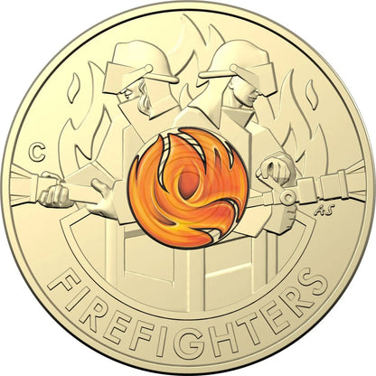 2020 - BRAVE Australia's Firefighters Colored Commemorative Coin in Original Royal Australian Mint Pack image 2