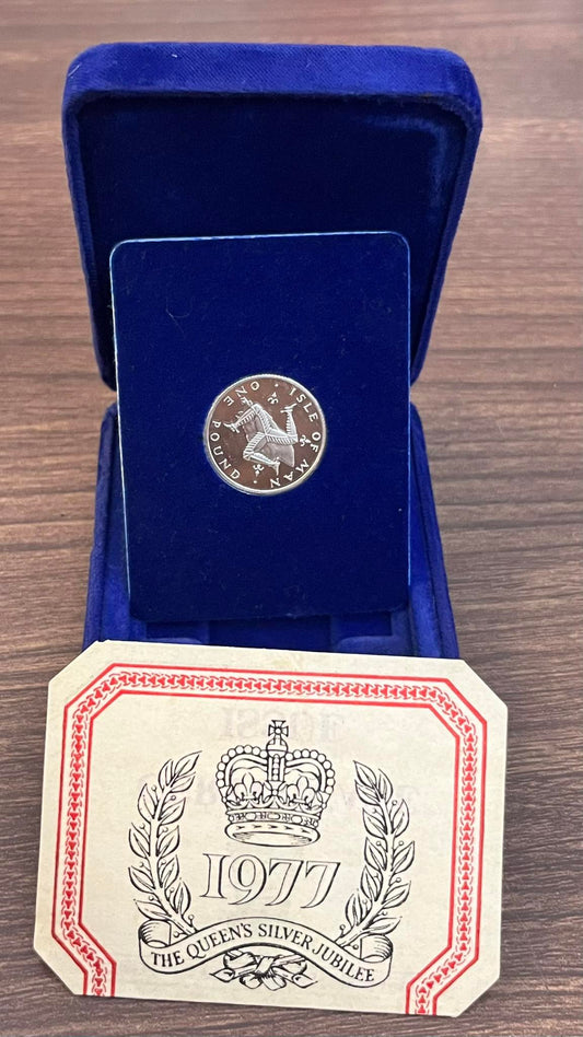 1977 Isle of Man - 1 Pound - Queen’s Silver Jubilee - Toned