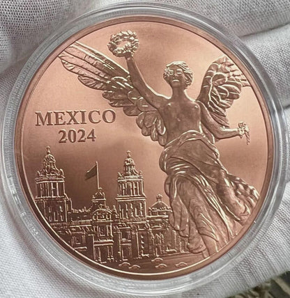 2024 Mexico Reverse Proof Libertad Sunset 5 AVDP Oz Copper Tribute Medallion in Capsule image 0