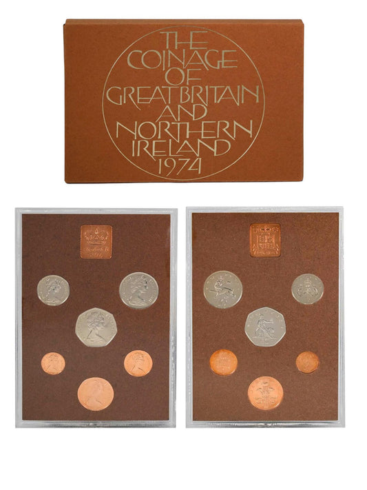 1974 United Kingdom - ½p, 1p, 2p, 5p, 10p, 50p - Decimal Coin Set