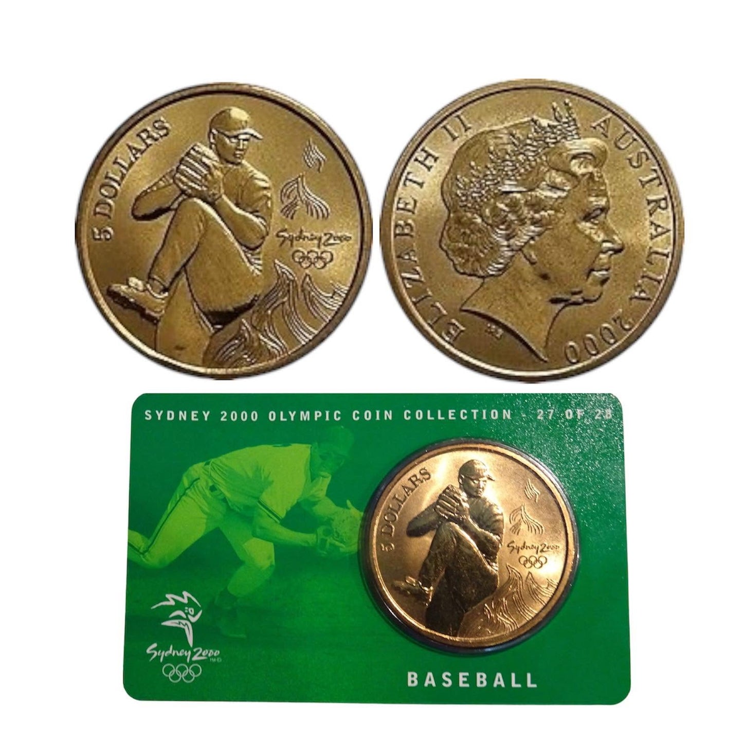 2000 Australia – $5 - Sydney 2000 Olympics – Baseball