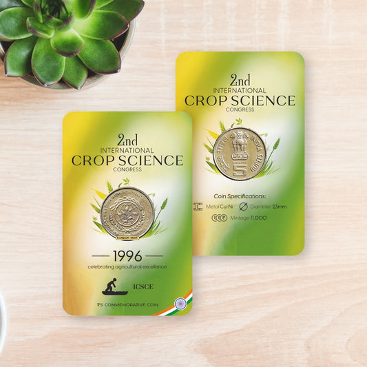 Rs.5 2nd International Crop Science Commemorative Coin Card - Special Edition (Empty Card) image 1