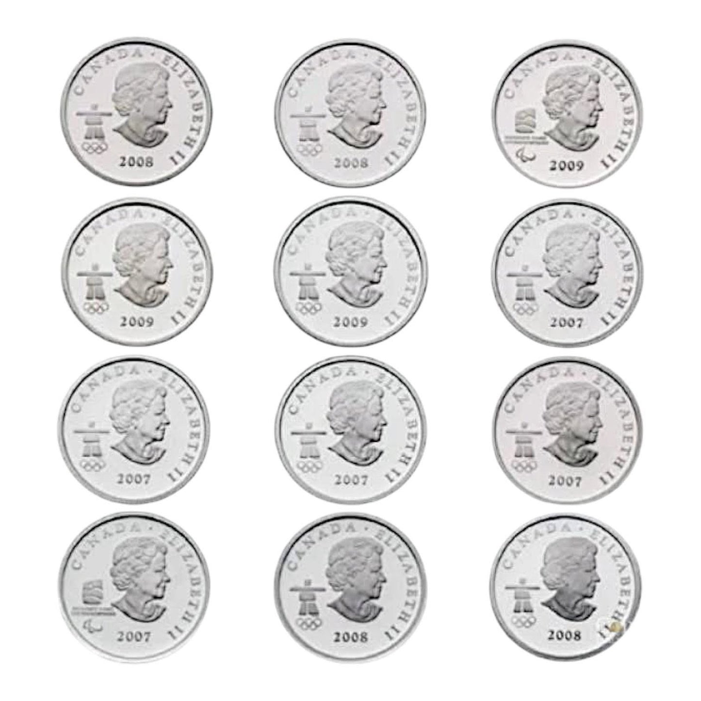 Canada – 25 Cents - 2010 Vancouver Winter Olympics 25-Cent 12-Coin Complete Set