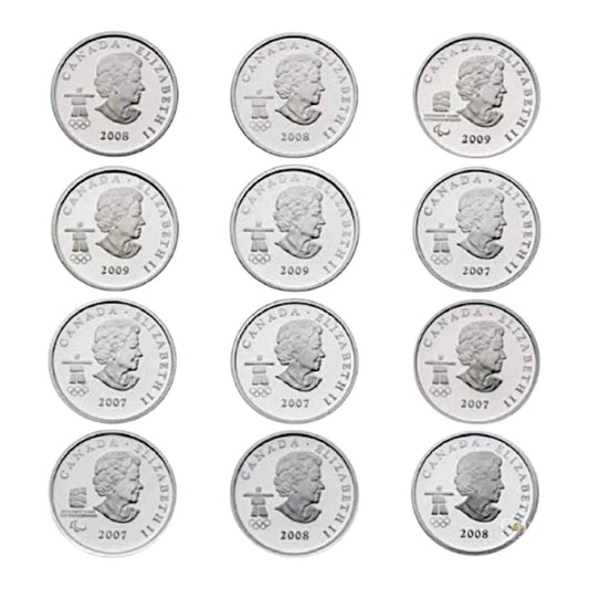 Canada – 25 Cents - 2010 Vancouver Winter Olympics 25-Cent 12-Coin Complete Set