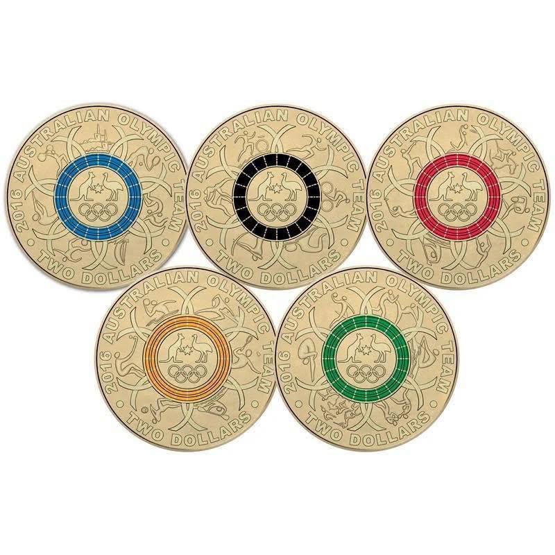 2016 Australia - $2 Dollars (5 Coins) - Australia Rio Olympic Team - High Jump