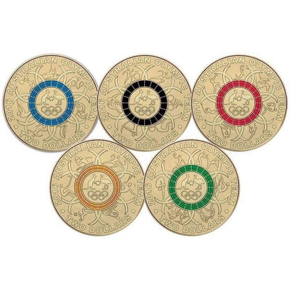 2016 Australia - $2 Dollars (5 Coins) - Australia Rio Olympic Team - High Jump