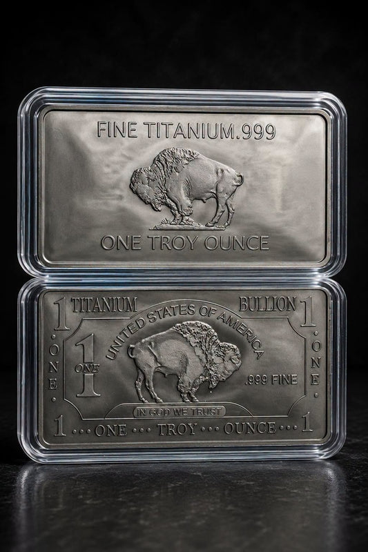 1 Troy Ounce .999 Fine Titanium Bullion Bar