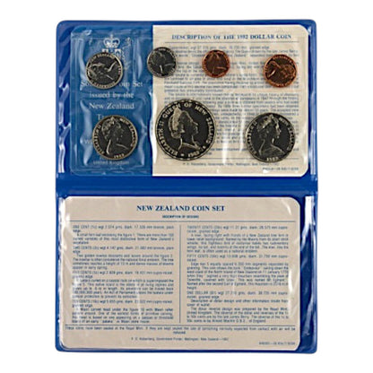 1982 New Zealand - 7 Coins - Treasury Souvenir Coin Set