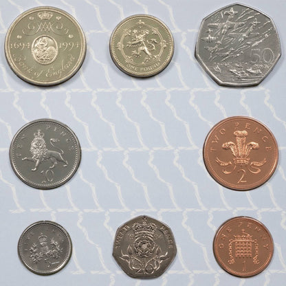 1994  United Kingdom - 8 Coins - Brilliant Uncirculated Coin Collection