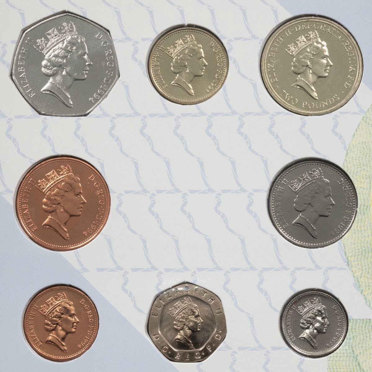 1994  United Kingdom - 8 Coins - Brilliant Uncirculated Coin Collection