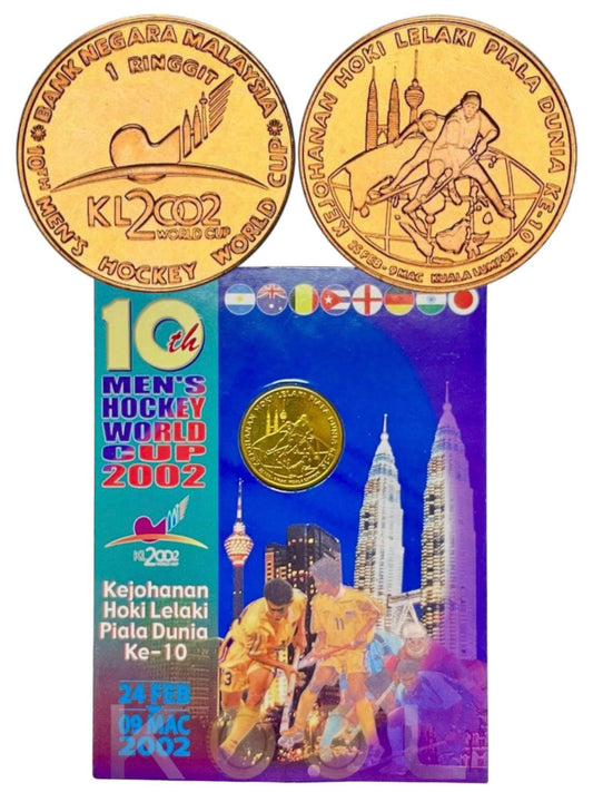 2002 Malaysia – 1 Ringgit - 10th Men’s Hockey World Cup Coin Card