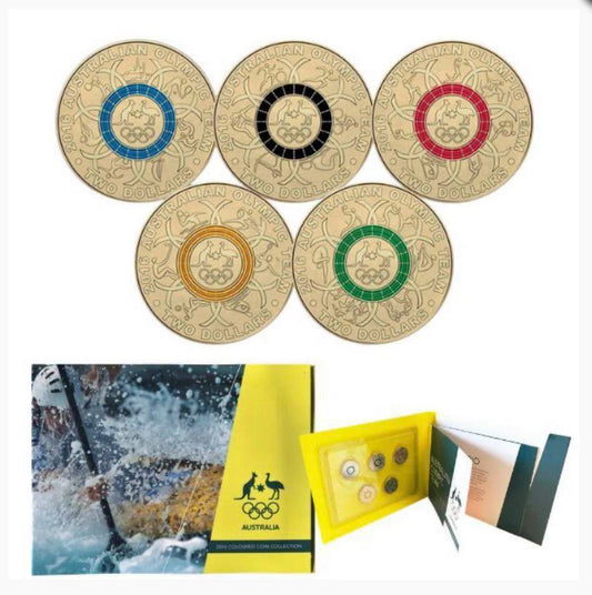 2016 Australia - $2 Dollars (5 Coins) - Australia Rio Olympic Team - kayaking