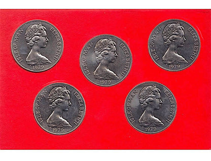 1979 Isle of Man – 1 Crown Each - Tynwald Millennium Crown 5-Coin Set