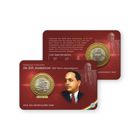 Rs.10 Dr. B. R. AMBEDKAR Commemorative Coin Card - Special Edition image 0